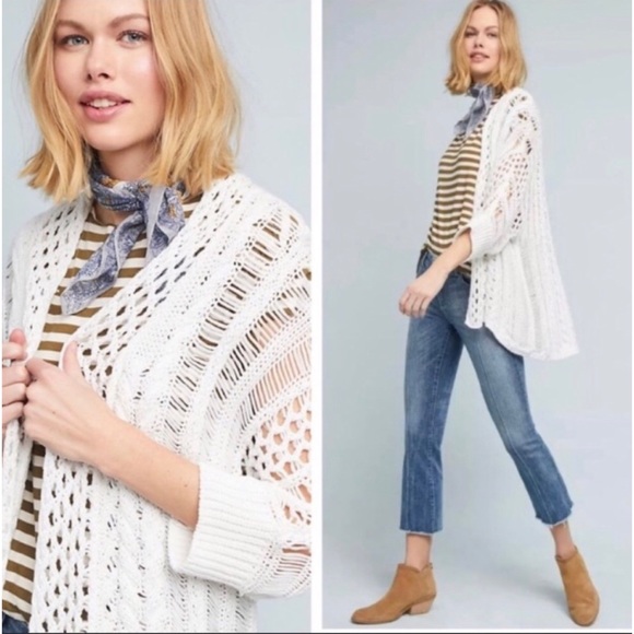 Anthropologie Moth Crochet Open Knit 